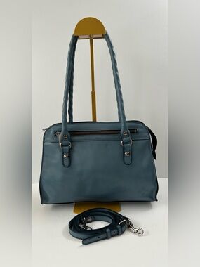 Patricia Nash - Calvi Square Satchel in Safflower Blue.